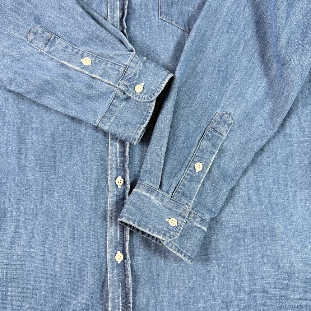 Frank & Eileen Mary Mini Dress Size XL Vintage Stonewashed Indigo Denim Blue - Picture 6 of 12
